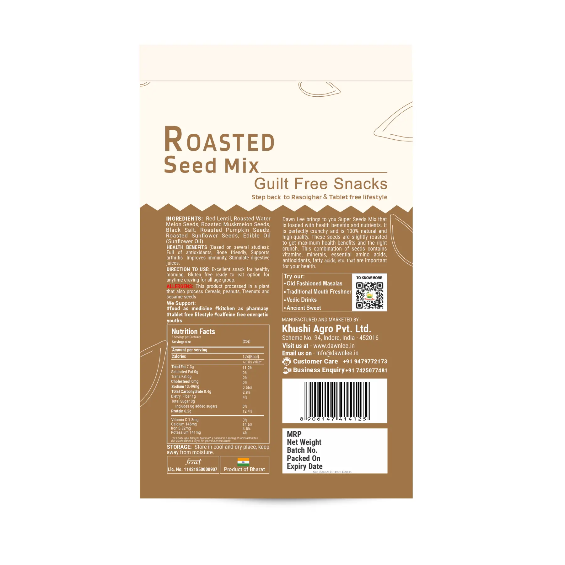 roasted seed mix guilt free snacks