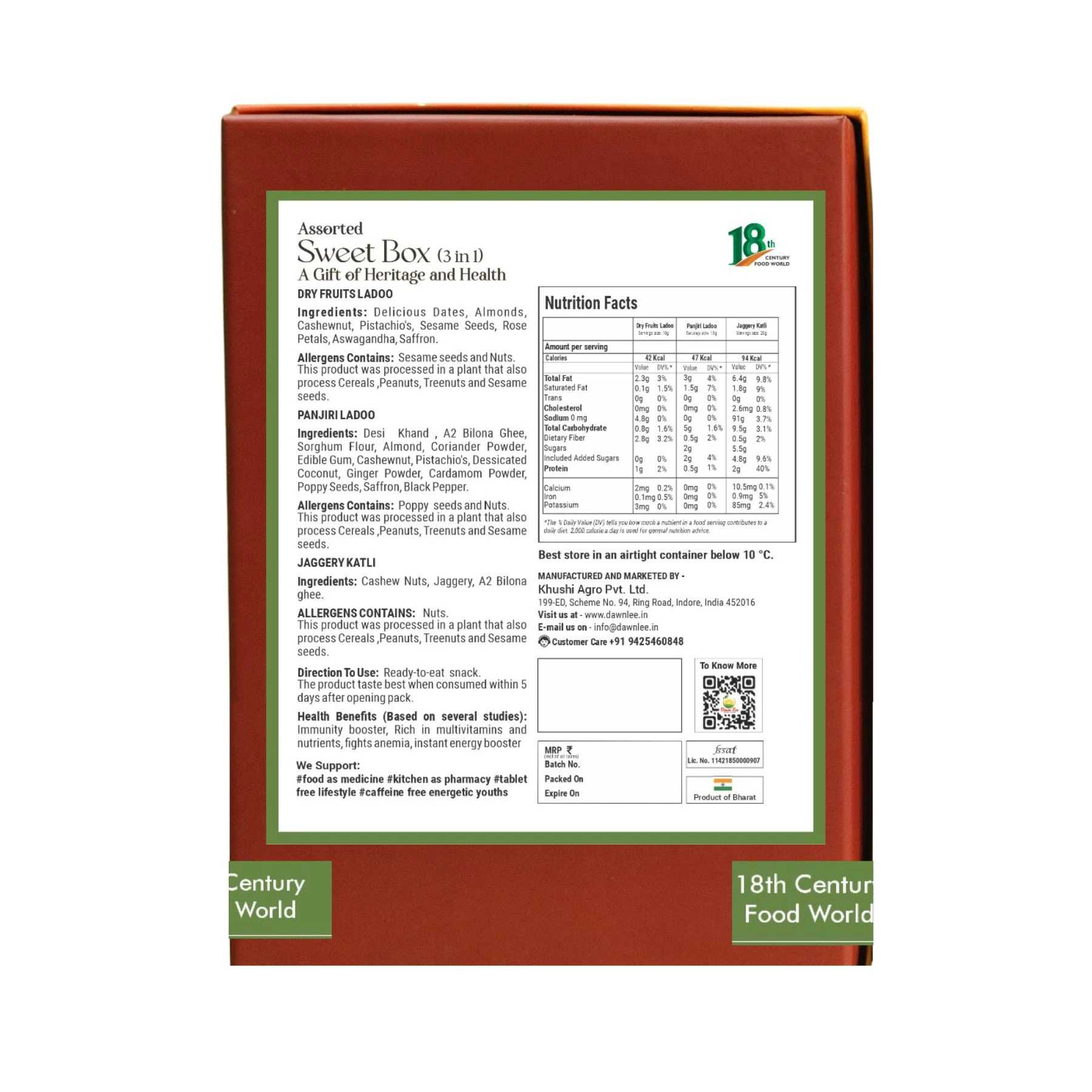 Assorted Sweet Treat 3in 1 box of mithai all three