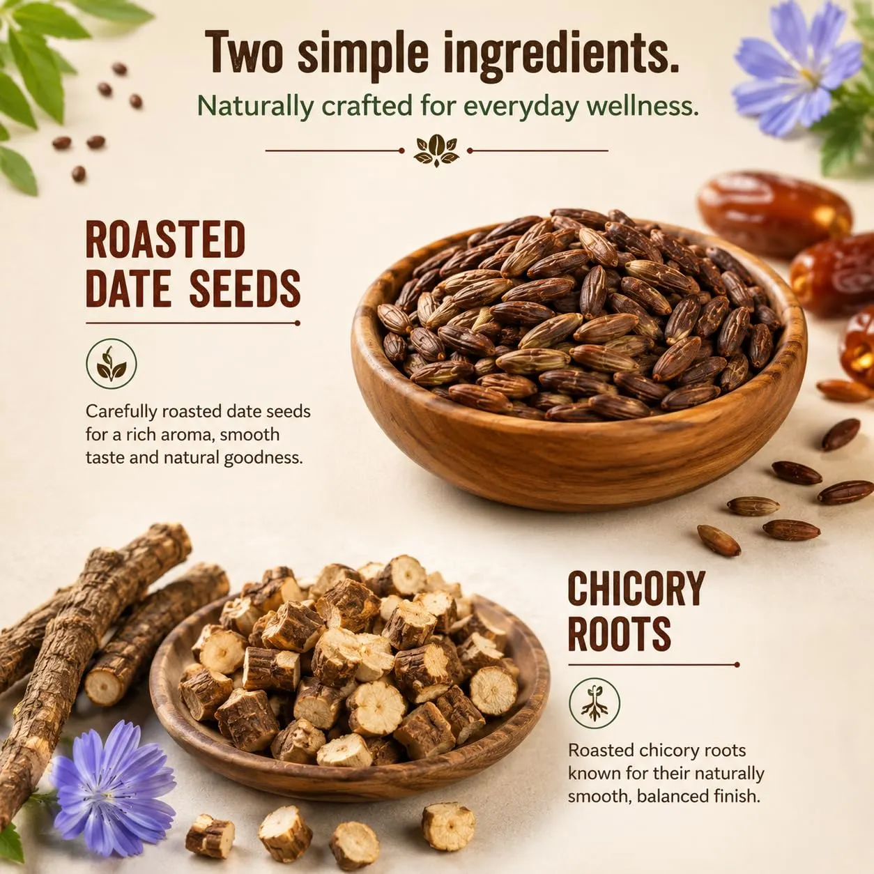 Date seed coffee ingredients