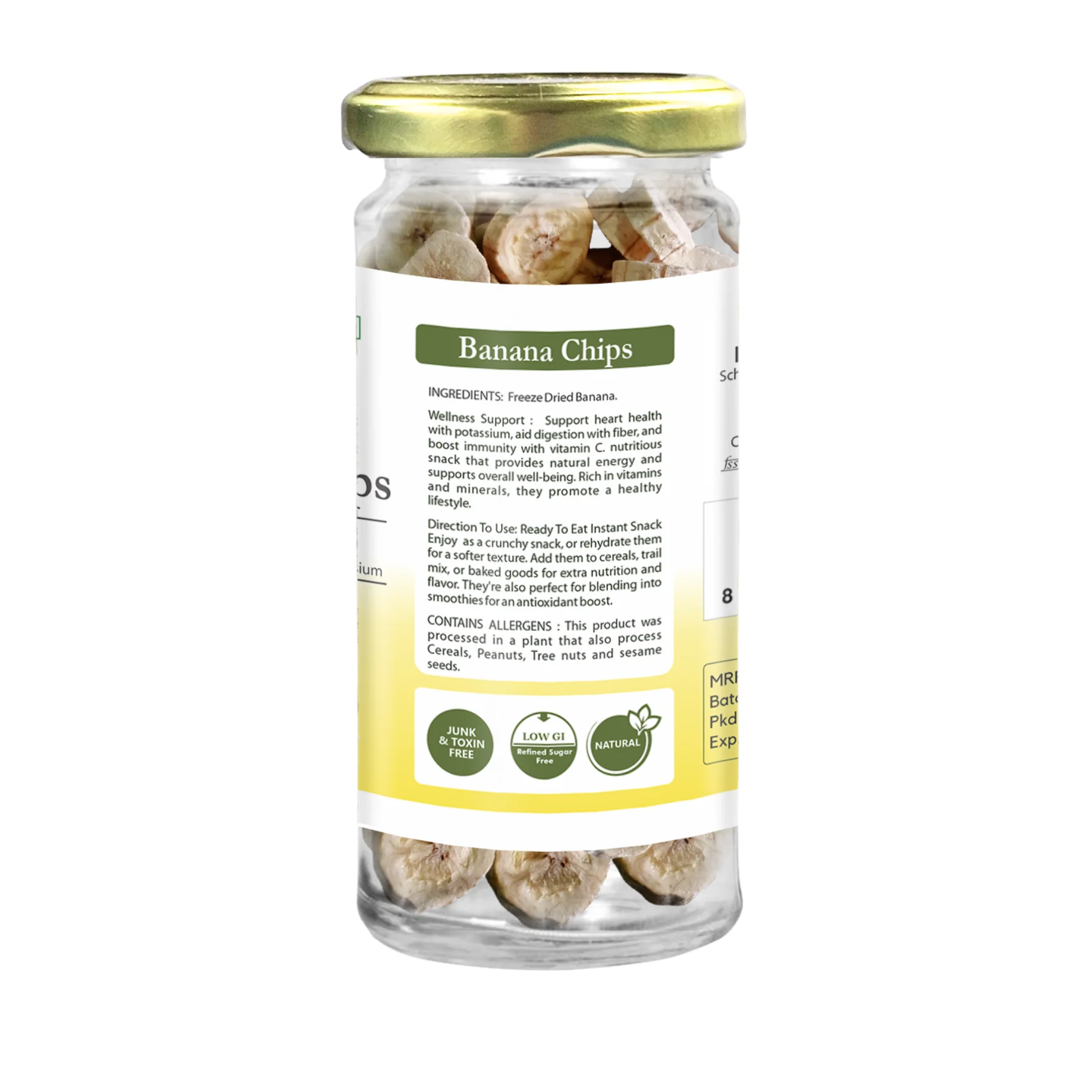 banana chips freeze dried ingredients